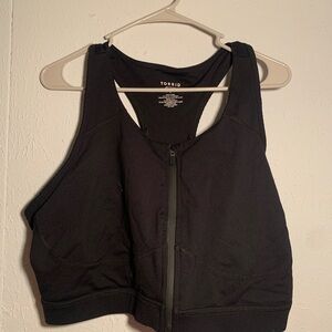Torrid Black Zip-Front Sports Bra